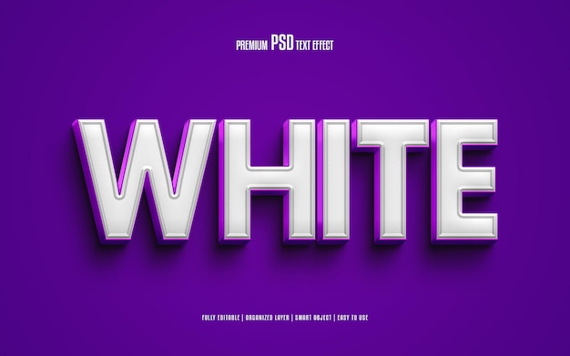 PSD white editable premium psd text effect