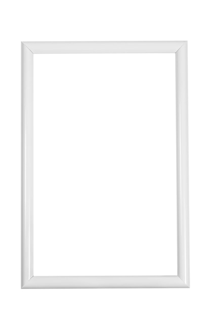 White empty photo frame on empty background