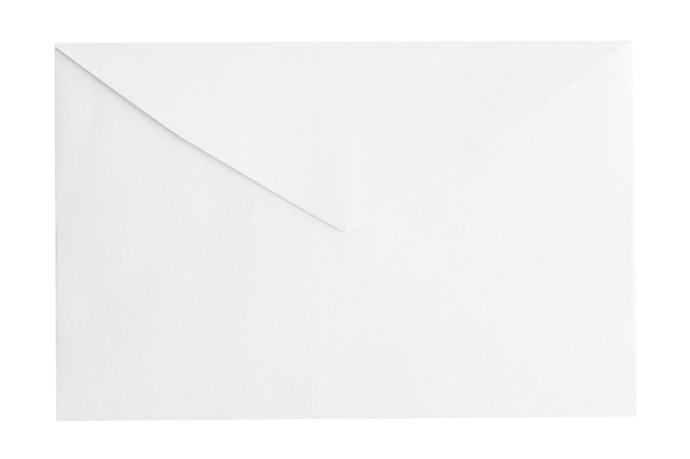 PSD white envelope on empty background