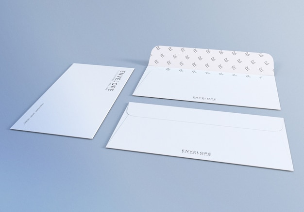 White envelope mockup design for presentation