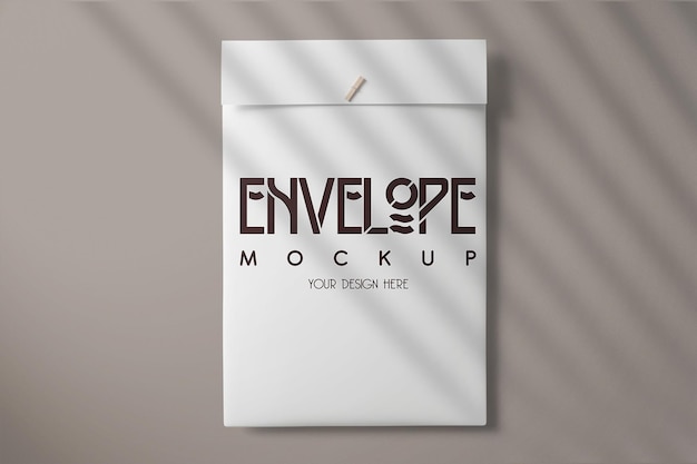 White envelope mockup template