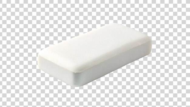 White eraser isolated on transparent background