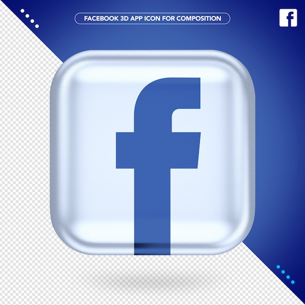 Белое приложение facebook 3d