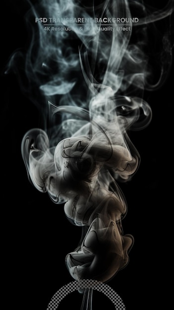 white fantasy smoke on black background
