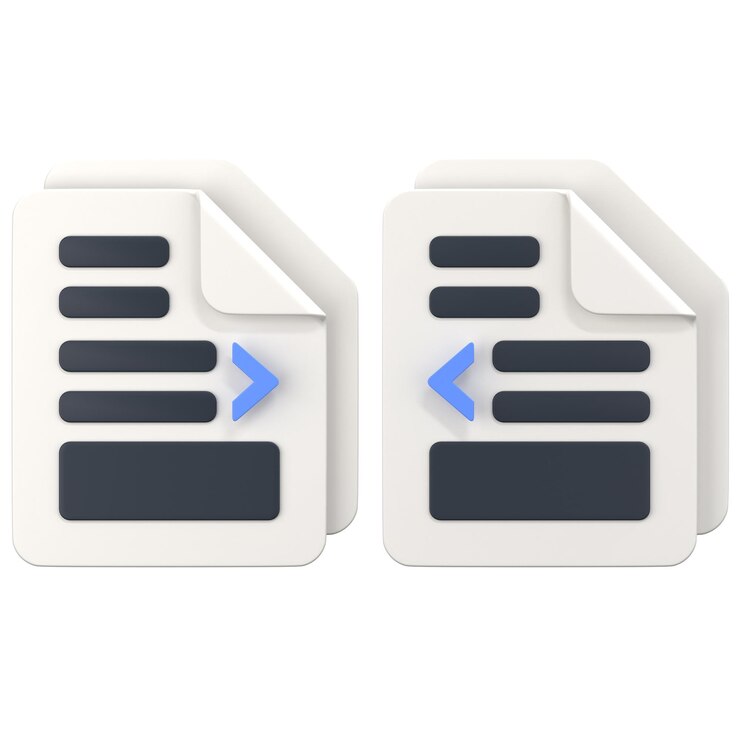PSD white file with merge sign 3d icon illustration low poly style