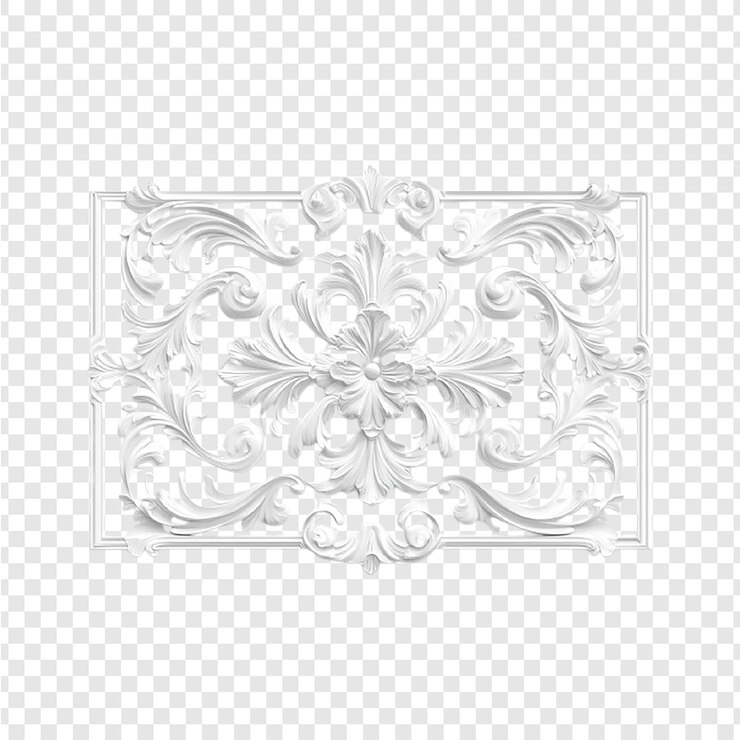 PSD 색 꽃 장식 relief
