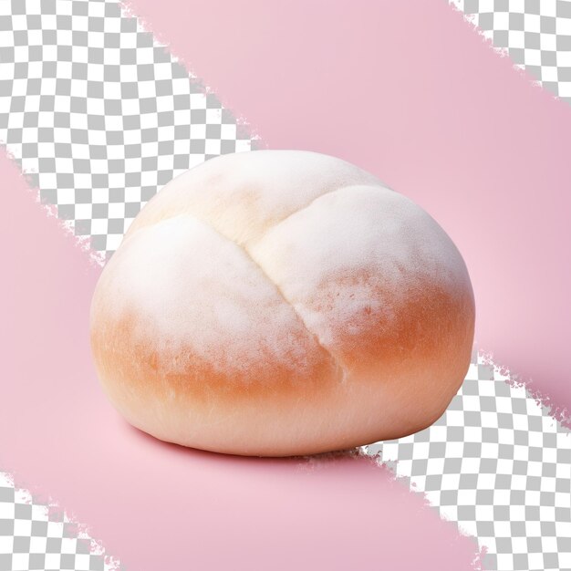 PSD white flour bun on a transparent background