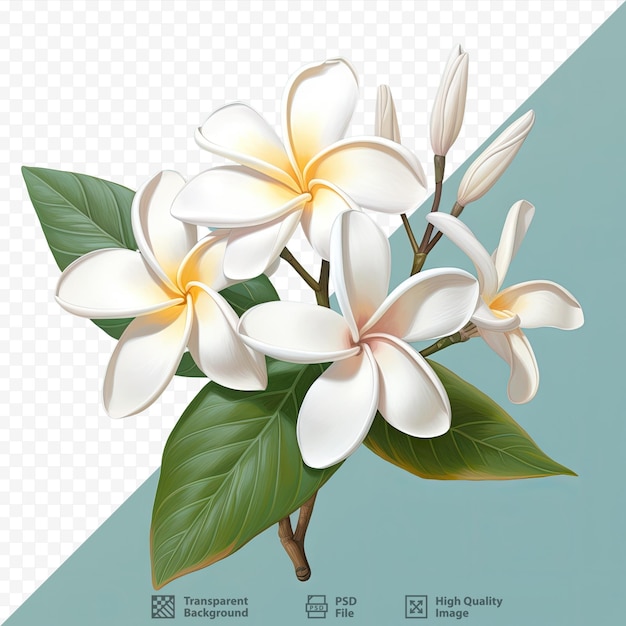 PSD white flowers frangipani grouping