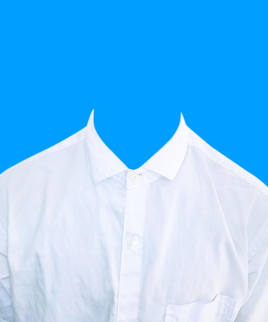 PSD white formal shirt for passport photo