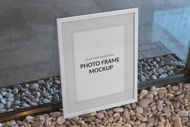 A white frame mockup