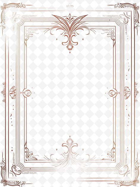 PSD a white frame with a gold design on it