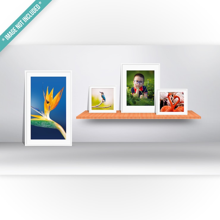 PSD white frames mockup