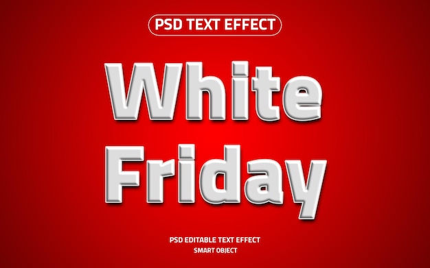 White friday editable text effect logo mockup