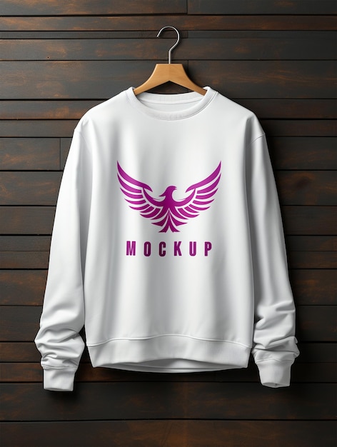 White full sleeve sweatshirt mockup