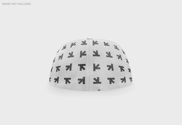 white fullcap back view mockup template