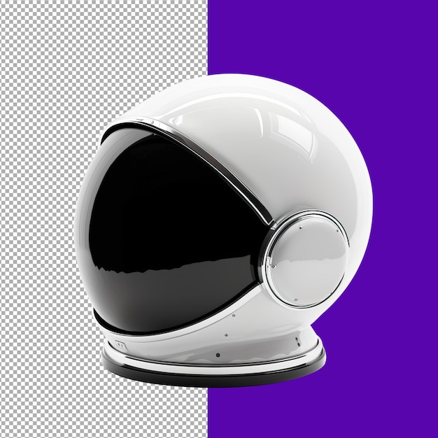 PSD white futuristic modern astronaut helmet