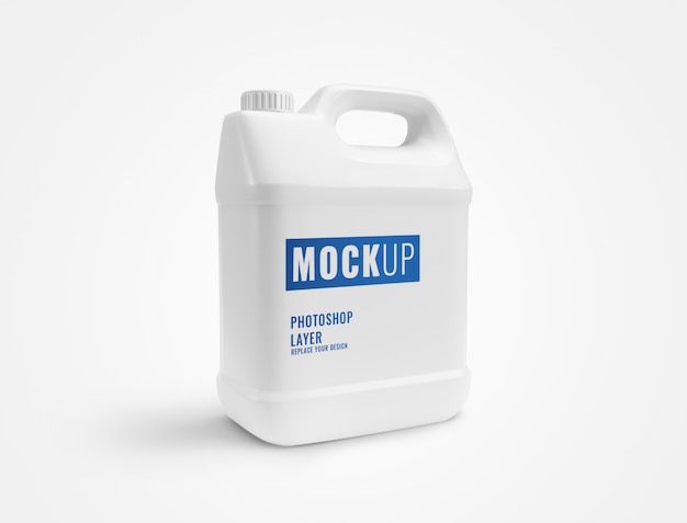 PSD white gallon bottle mockup