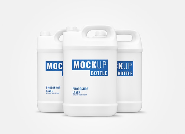 White gallon mockup realistic