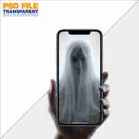 PSD white ghost on phone