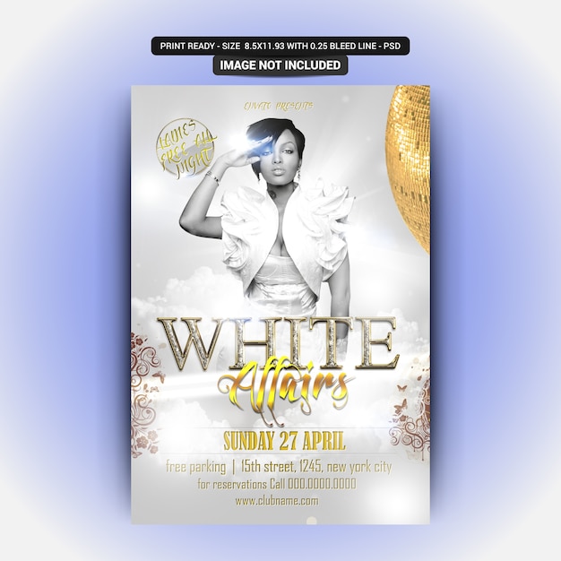 white girl party flyer