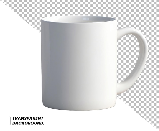 PSD white glass mug