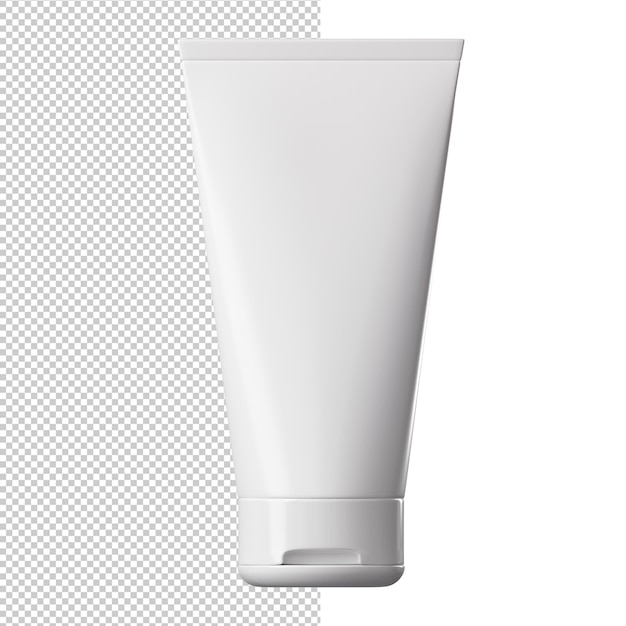 PSD 약이나 화장품 크림 로션 젤 스킨 케어 치약 3d 렌더링을 위한 흰색 광택 플라스틱 튜브
