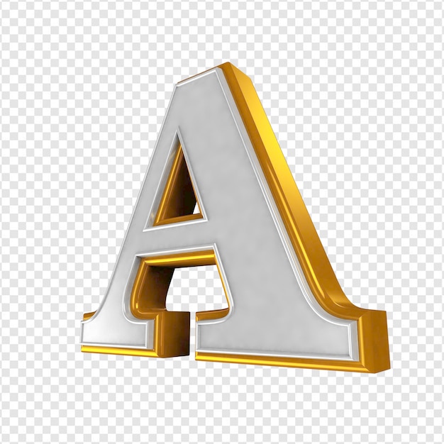 PSD white and gold lettering