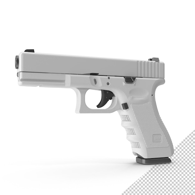 PSD white gun png