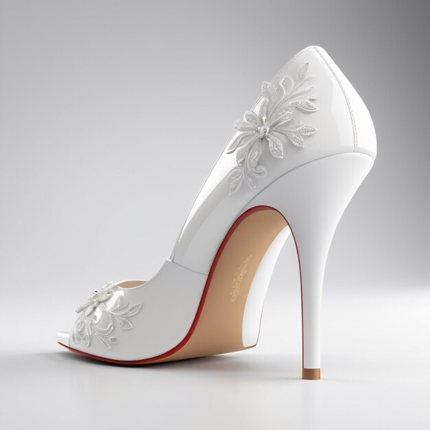 PSD white heel psd on a white background