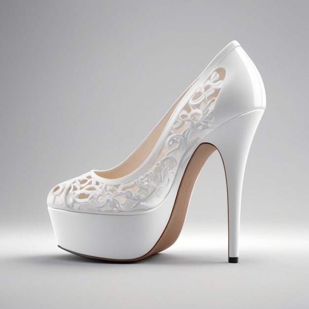 PSD white heel psd on a white background