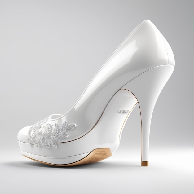 PSD white heel psd on a white background