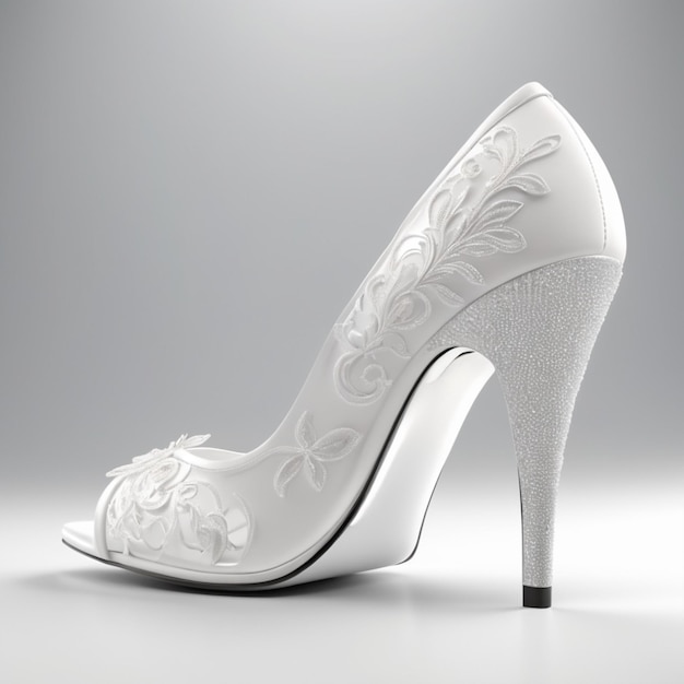 PSD white heel psd on a white background