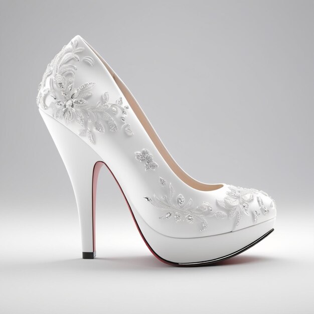 PSD white heel psd on a white background