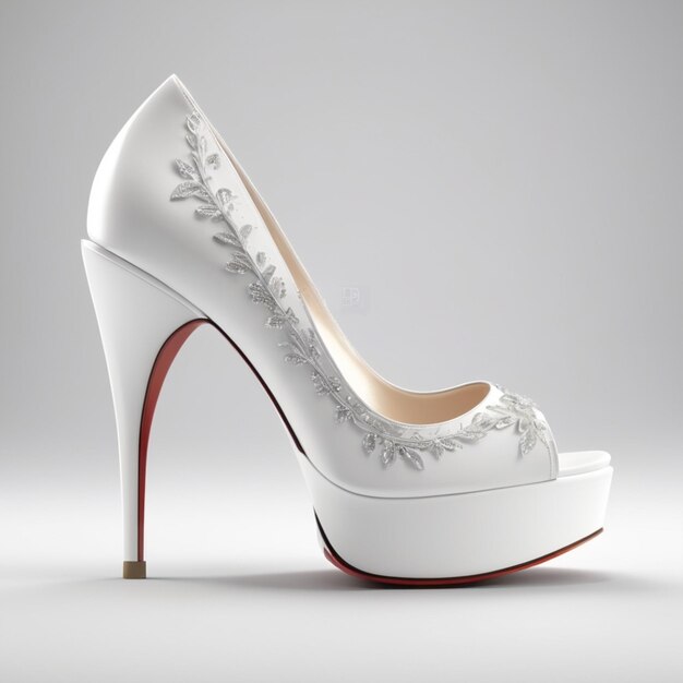 PSD white heel psd on a white background