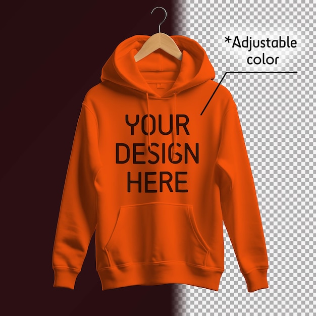 White hoodie on hanger apparel mock up