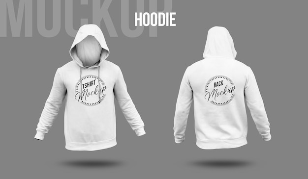 PSD white hoodie mockup design