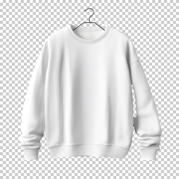 PSD white hoodie mockup isolated on transparent background