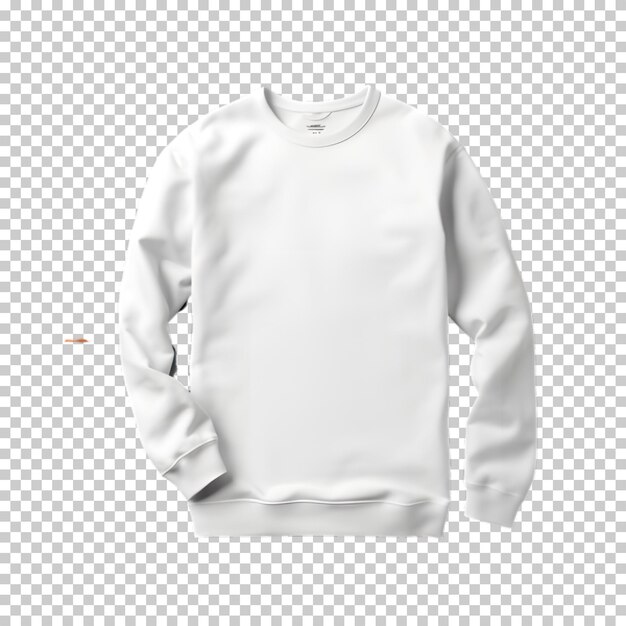 PSD white hoodie mockup isolated on transparent background