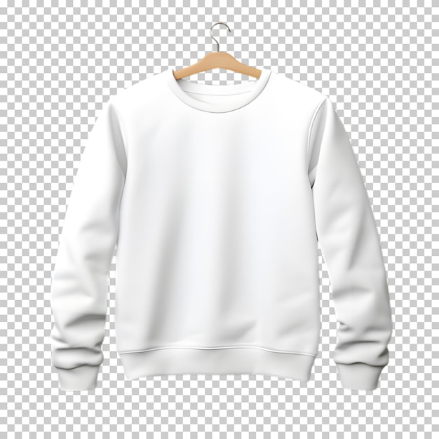 PSD white hoodie mockup isolated on transparent background
