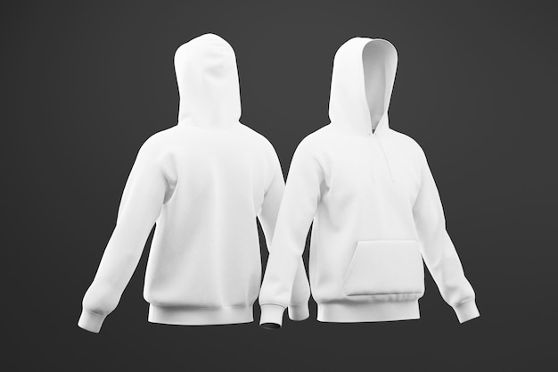 White Hoodie Mockup - Presentatie van de voorkant