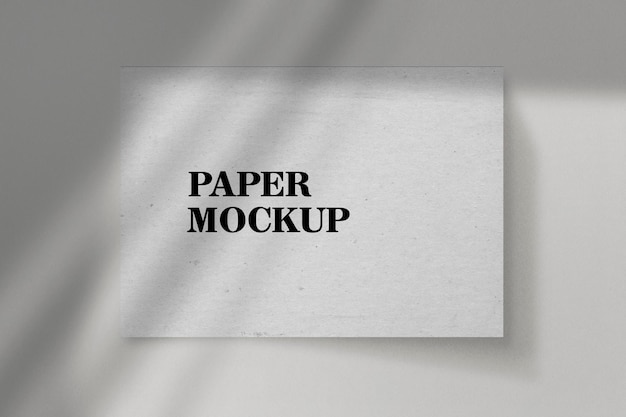 PSD white horizontal paper mockup