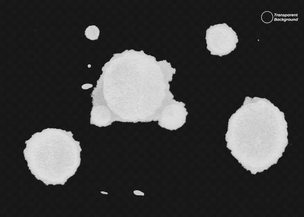 White Ink Splatters on a Black Background