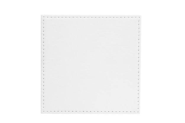 PSD white leather frame on a blank background