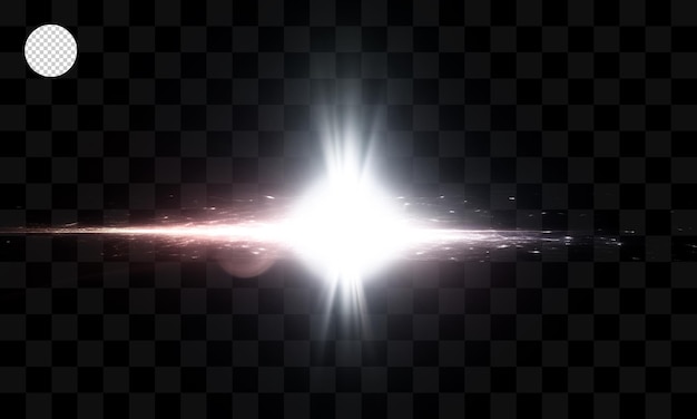 White light burst on a transparent background