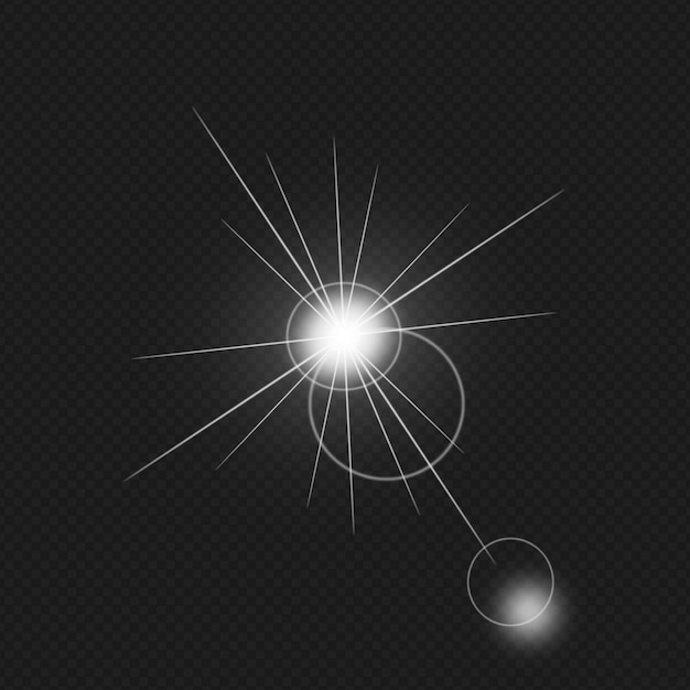 PSD a white light burst with white rays isolated on transparent background