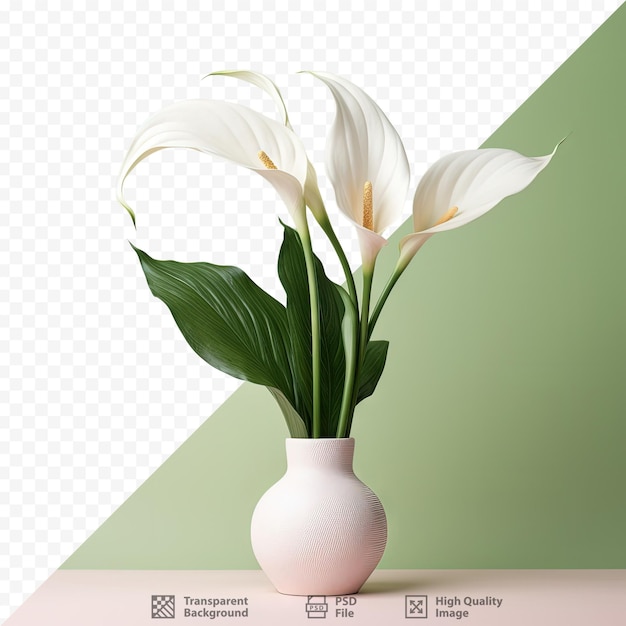 Fiore di giglio bianco spathiphyllum a terra