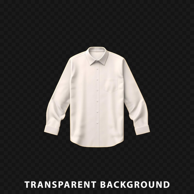 Premium PSD | White long sleeve shirt mockup isolated on transparent ...