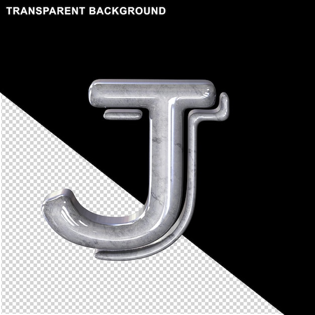 白い大理石の大文字j