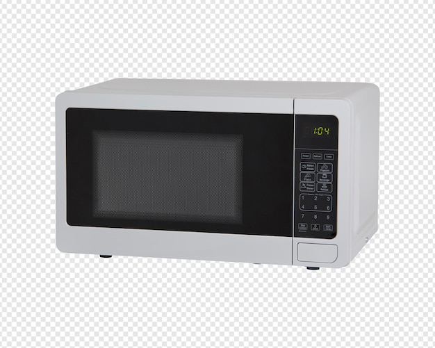 White Microwave Oven Electronic Kitchen Appliance