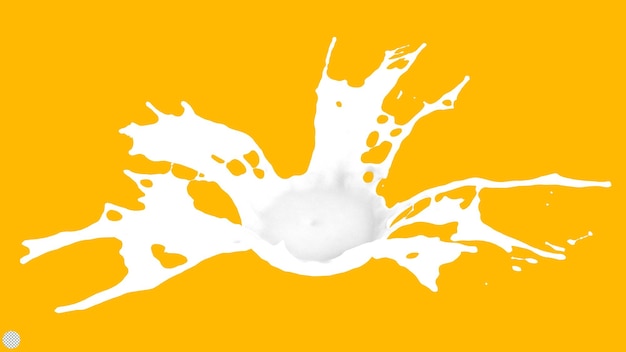 PSD white milk splash 3d render illustration liquid wave for dairy food